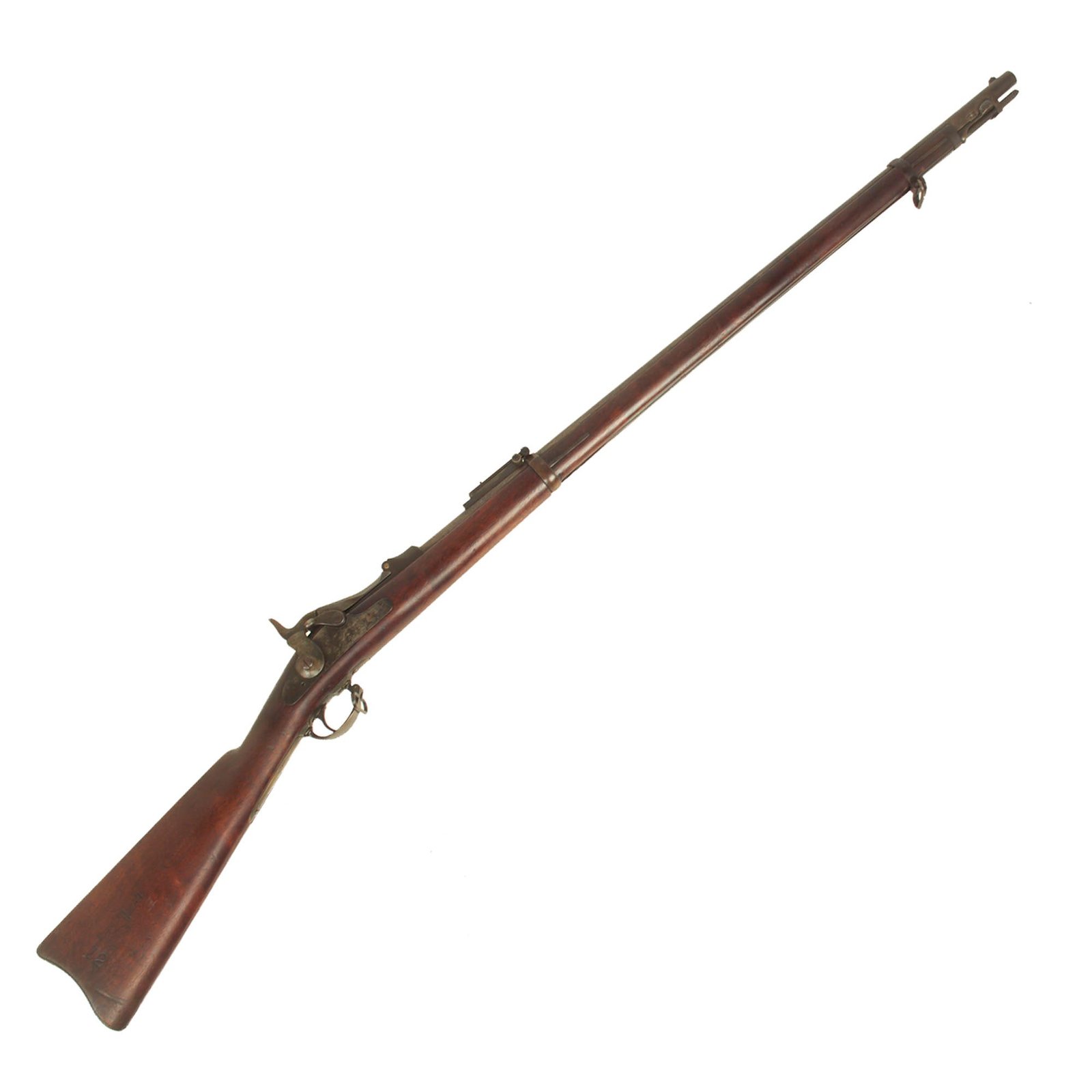 Buy Original U.S. Springfield Trapdoor Model 1884 Round Rod Bayonet Rifle made in 1888 - Serial 413358 | Original Firearms Antique For Sale
