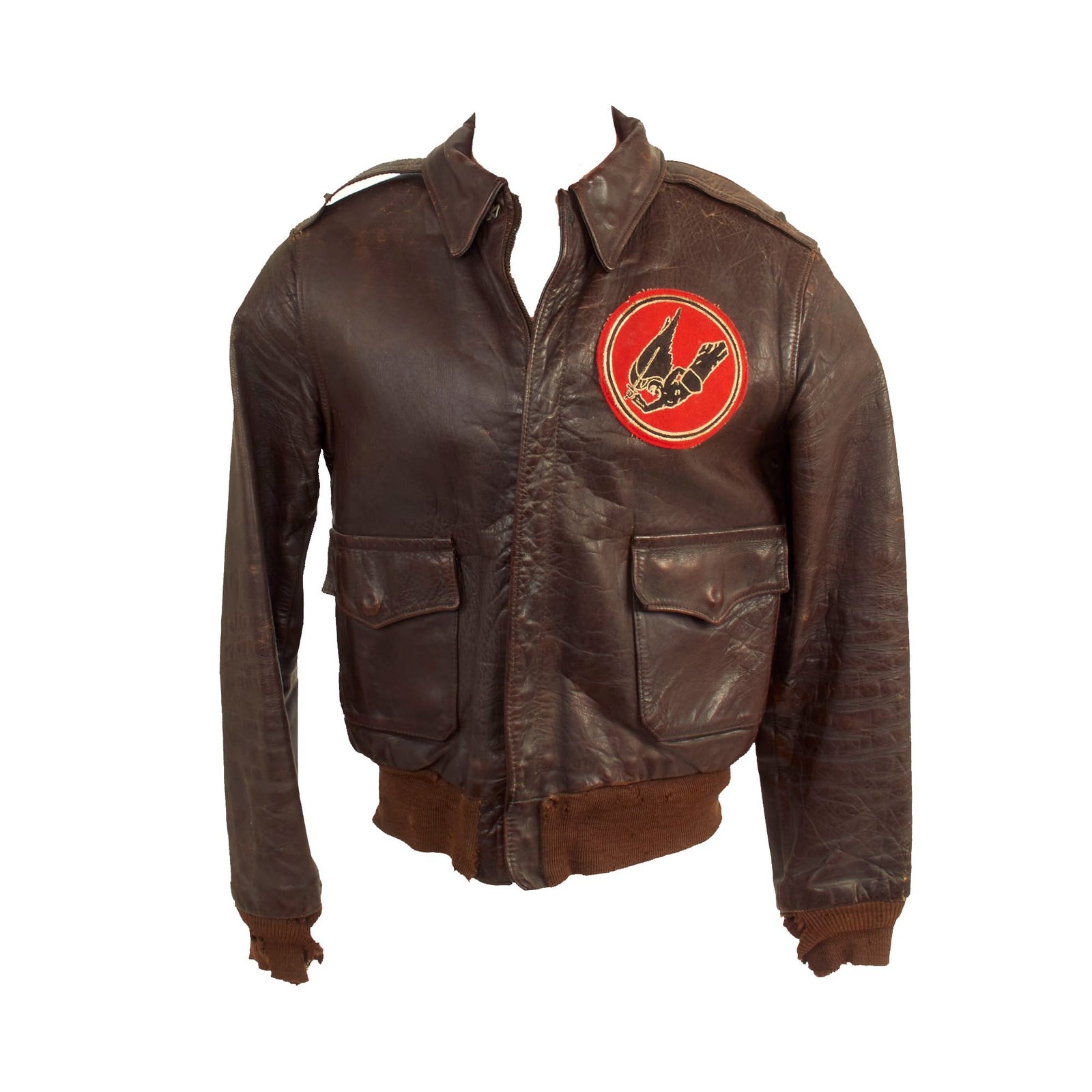 Buy Original U.S. WWII Named A-2 Leather Flight Jacket - 83rd Bombardment Squadron, 12 Bombardment Group | Original Firearms Antique For Sale