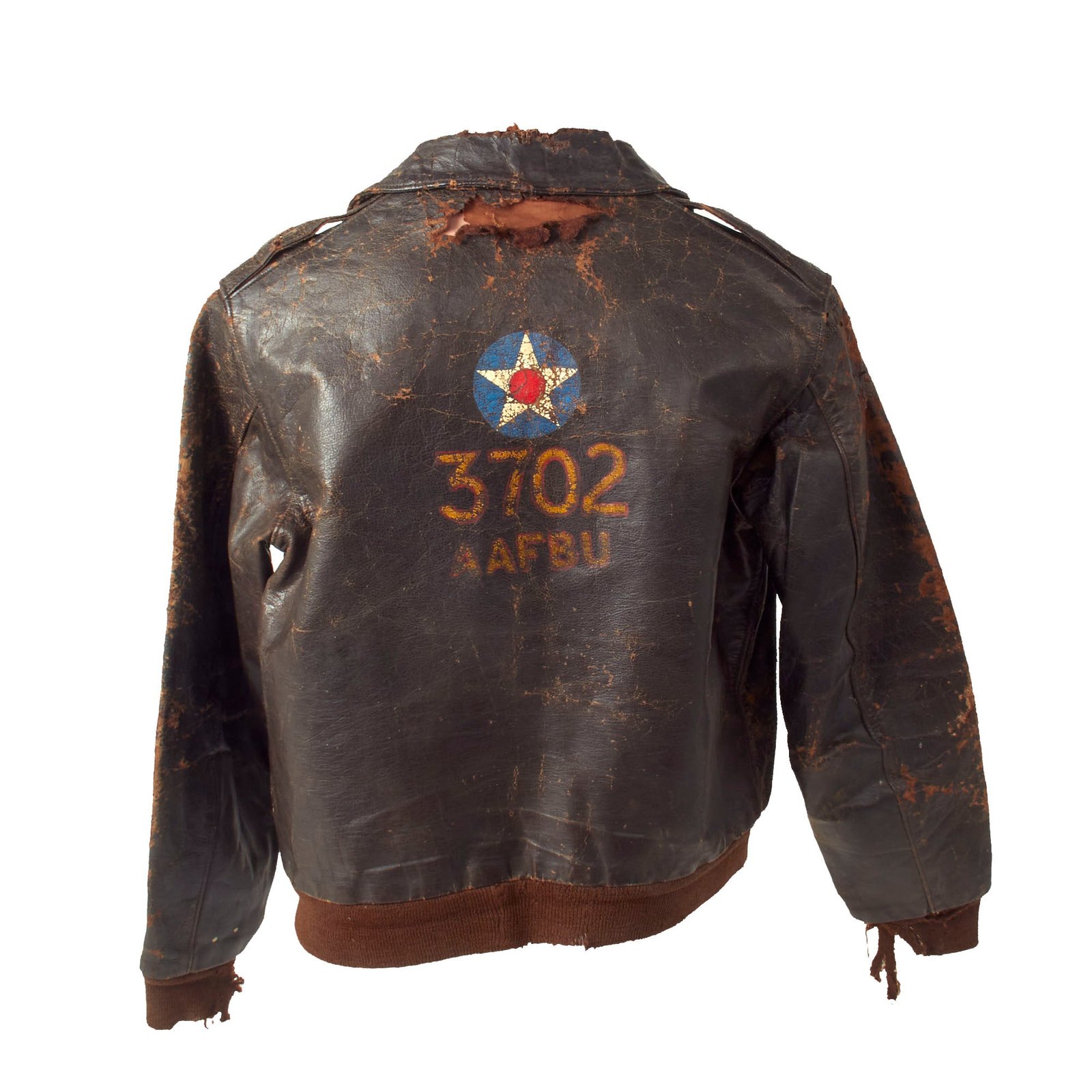 Buy Original U.S. WWII Painted A-2 Leather Flight Jacket For 3702D Army Air Forces Base Unit - Air Training Command | Original Firearms Antique For Sale