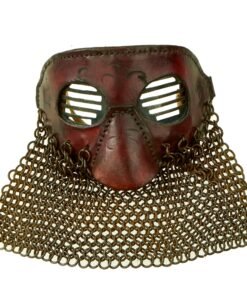 Buy British WWI Tankers Leather Covered Splatter Mask with Chainmail Mouth Guard | Original Firearms Antique For Sale