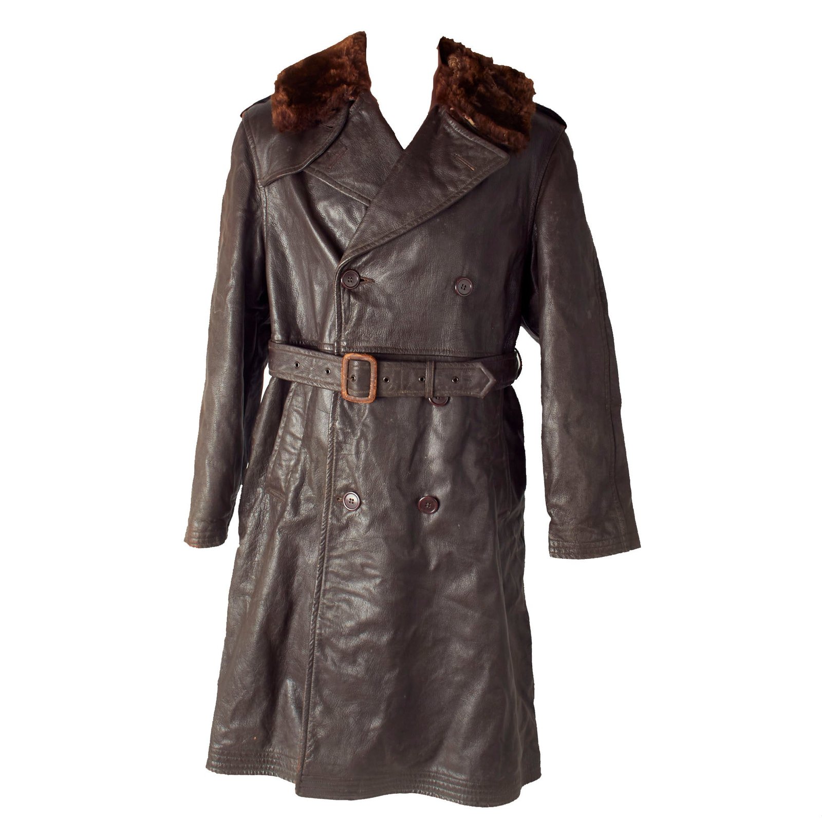 Buy Original U.S. WWII Navy M-69F Leather Transport Pilot Aircraft Coat | Original Firearms Antique For Sale