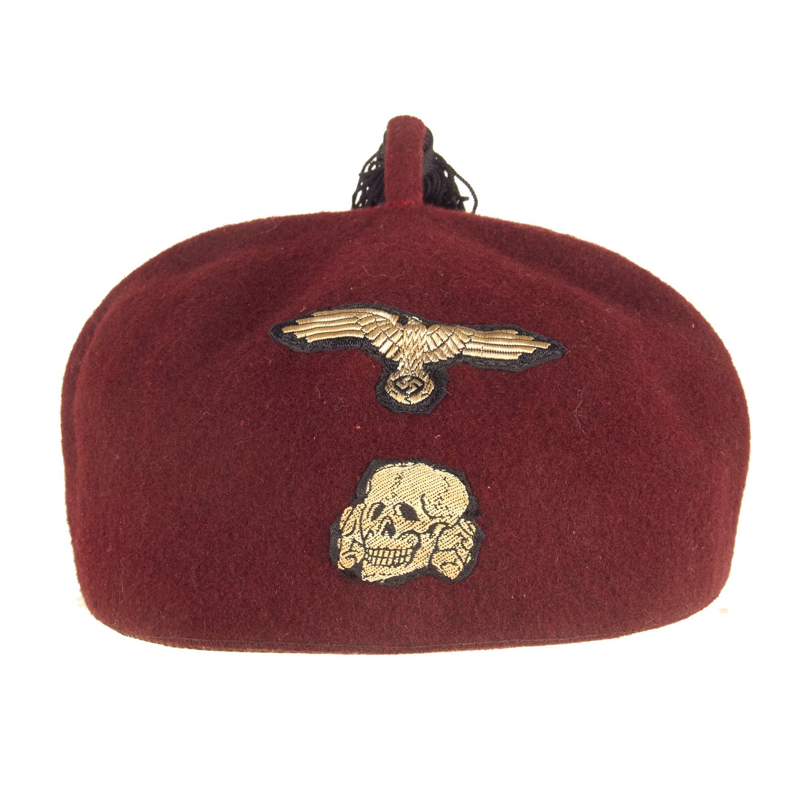 Buy Original German WWII Waffen SS M43 Maroon Parade Fez for Foreign Volunteers with Tassel & Sweatband | Original Firearms Antique For Sale