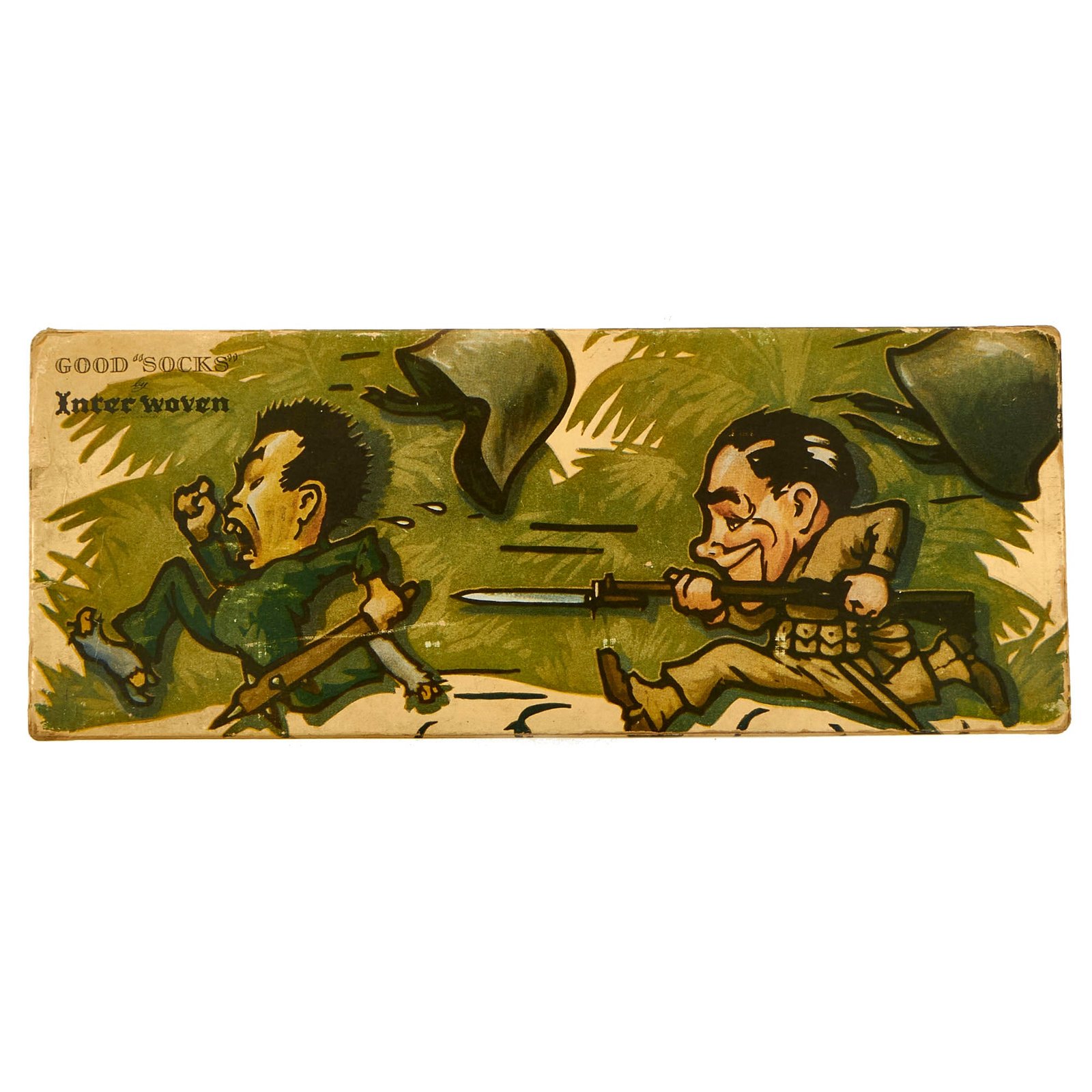 Buy Original WWII U.S. Anti-Japanese Propaganda Interwoven Sock Box- Dated 1942 | Original Firearms Antique For Sale