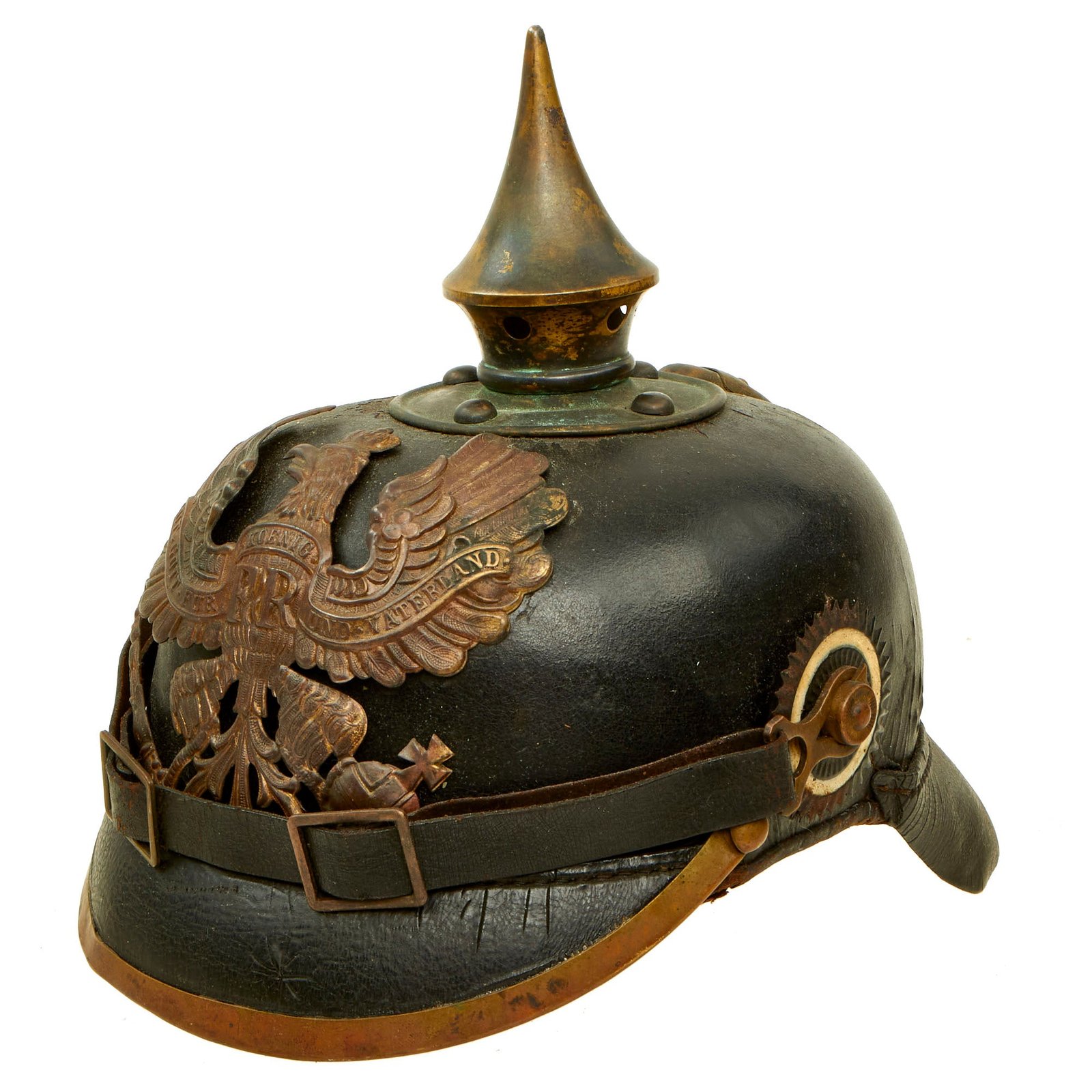Buy Original Imperial German WWI Prussian M1895 Line Infantry Pickelhaube Spiked Helmet | Original Firearms Antique For Sale