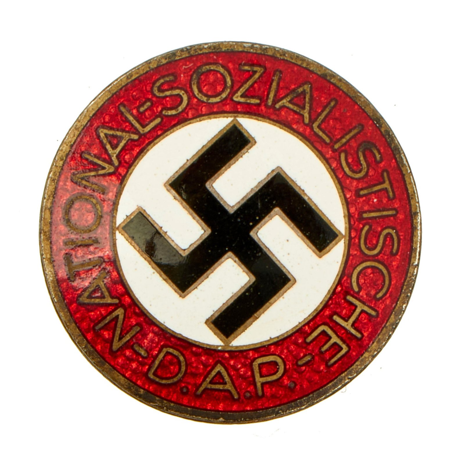 Buy Original German NSDAP Party Enamel Membership Badge Pin by Gustav Hähl - RZM M1/62 | Original Firearms Antique For Sale