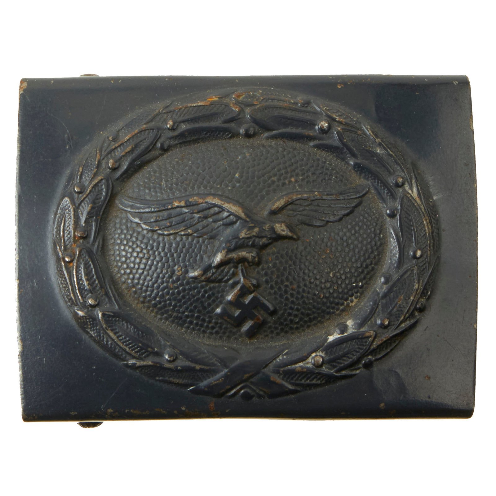 Buy Original German WWII Late War Luftwaffe Steel Belt Buckle - Maker Marked L | Original Firearms Antique For Sale