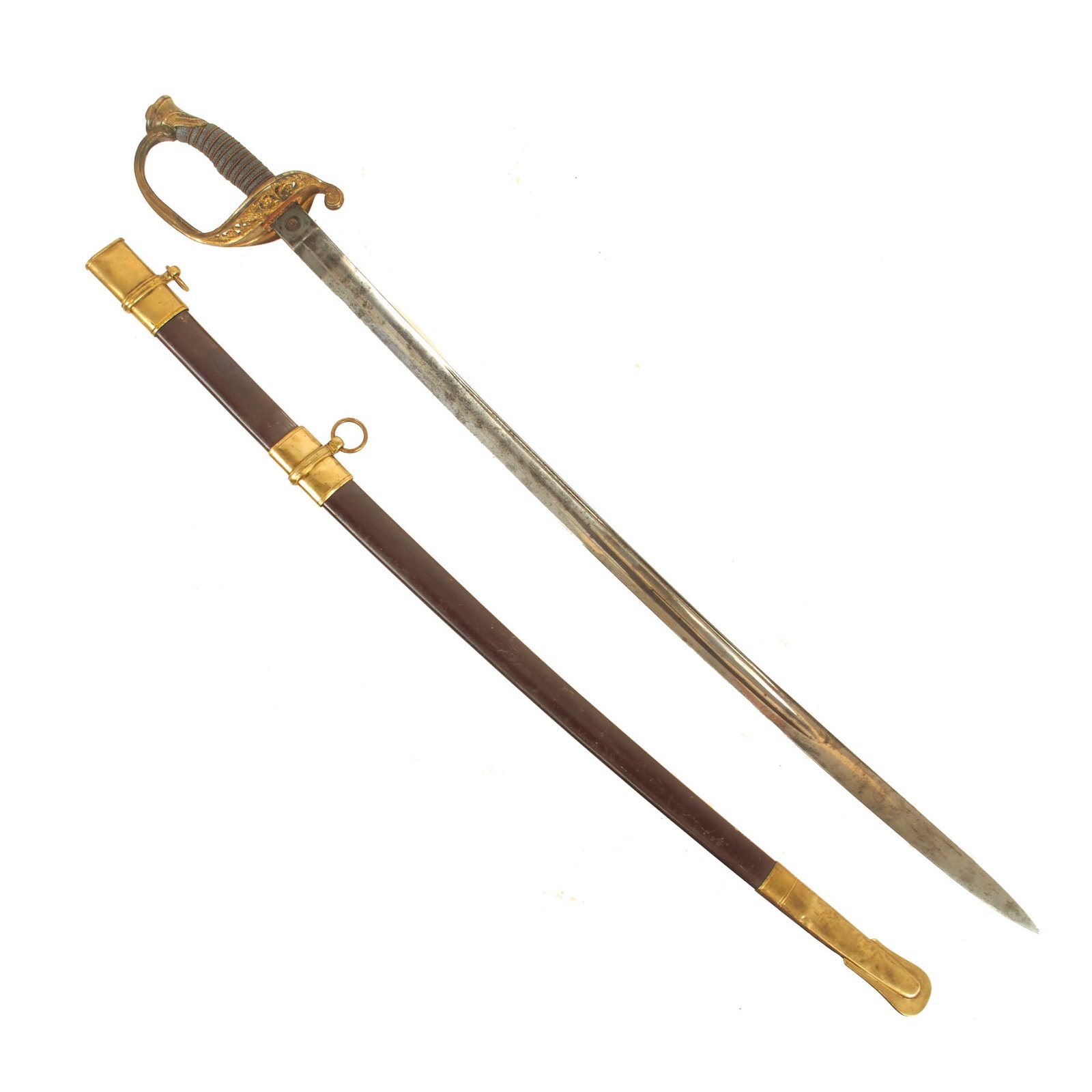 Buy Original U.S. Civil War Model 1850 Army Staff & Field Officer Sword by F. Hörster, Solingen with Scabbard | Original Firearms Antique For Sale