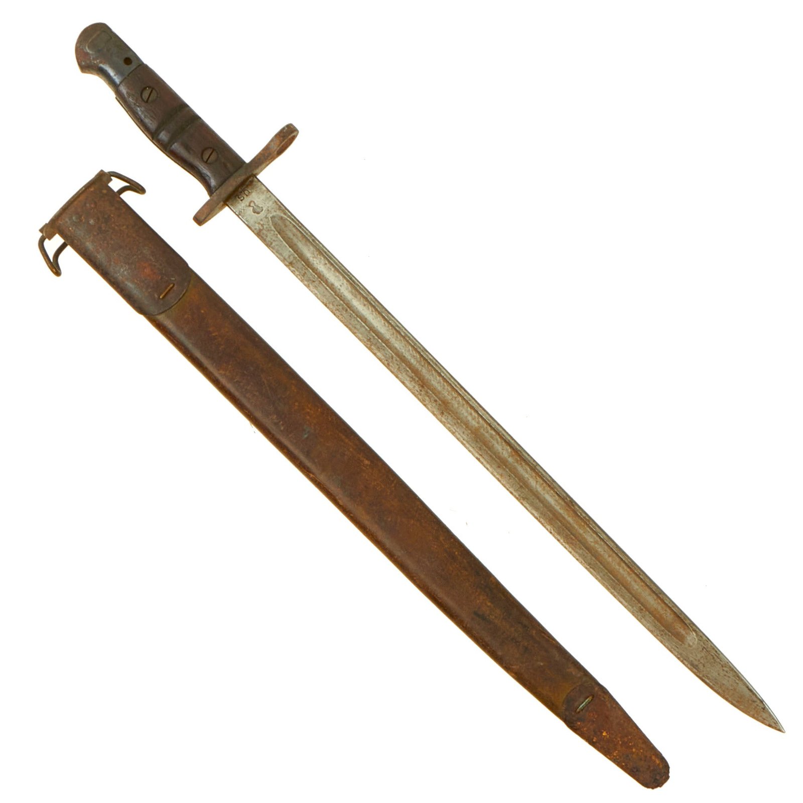 Buy Original U.S. WWI M1917 Enfield Rifle & Trench Gun Bayonet by Winchester with Scabbard - dated 1917 | Original Firearms Antique For Sale