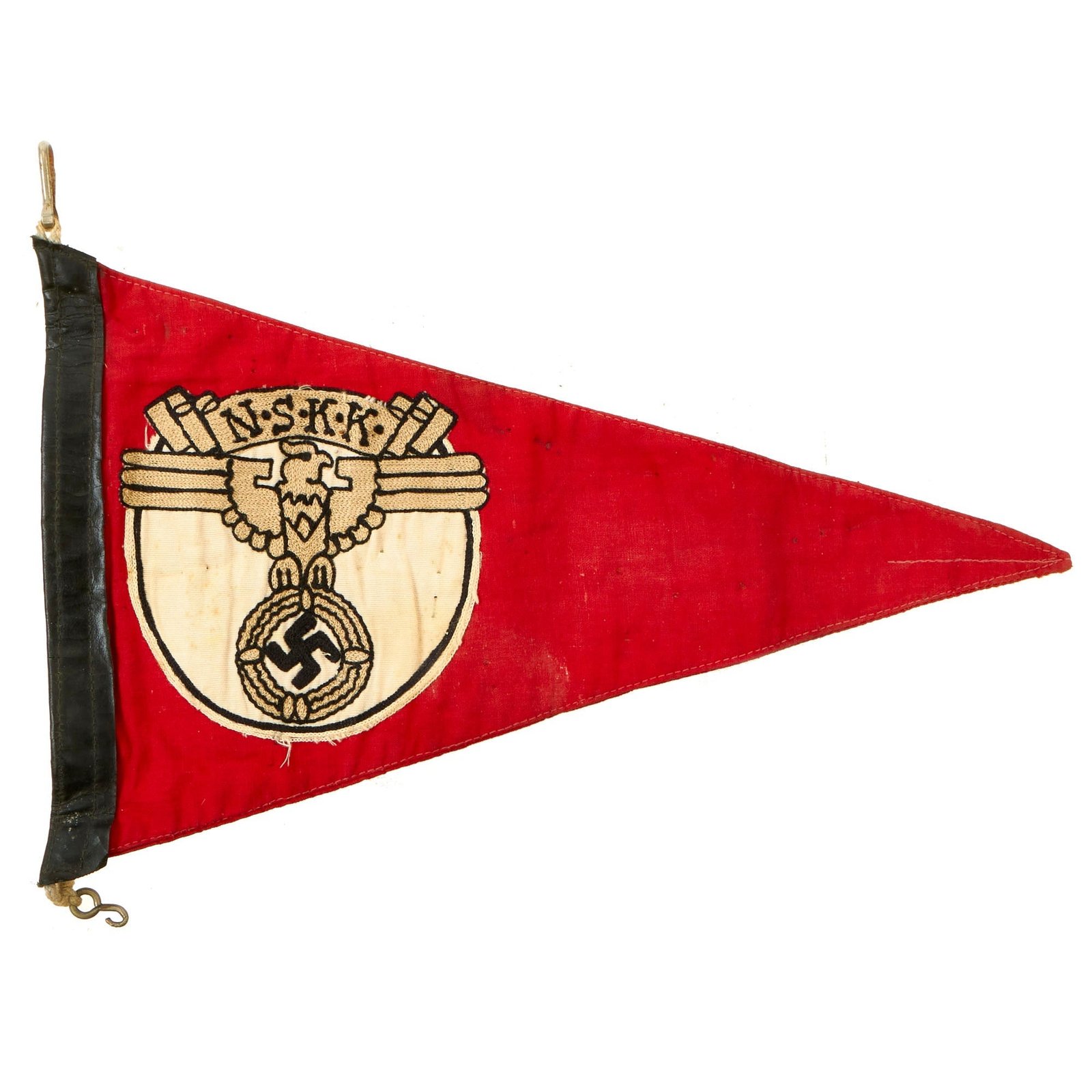 Buy Original German WWII NSKK Vehicle Staff Car Pennant Flag - 8" x 13 ½" | Original Firearms Antique For Sale