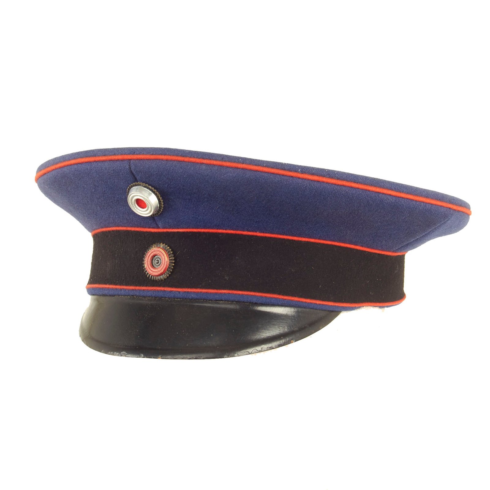 Buy Original Imperial German WWI Dark Blue Artillery Officer Visor Cap With Württemberg Cockade by Adolf Garsuch | Original Firearms Antique For Sale