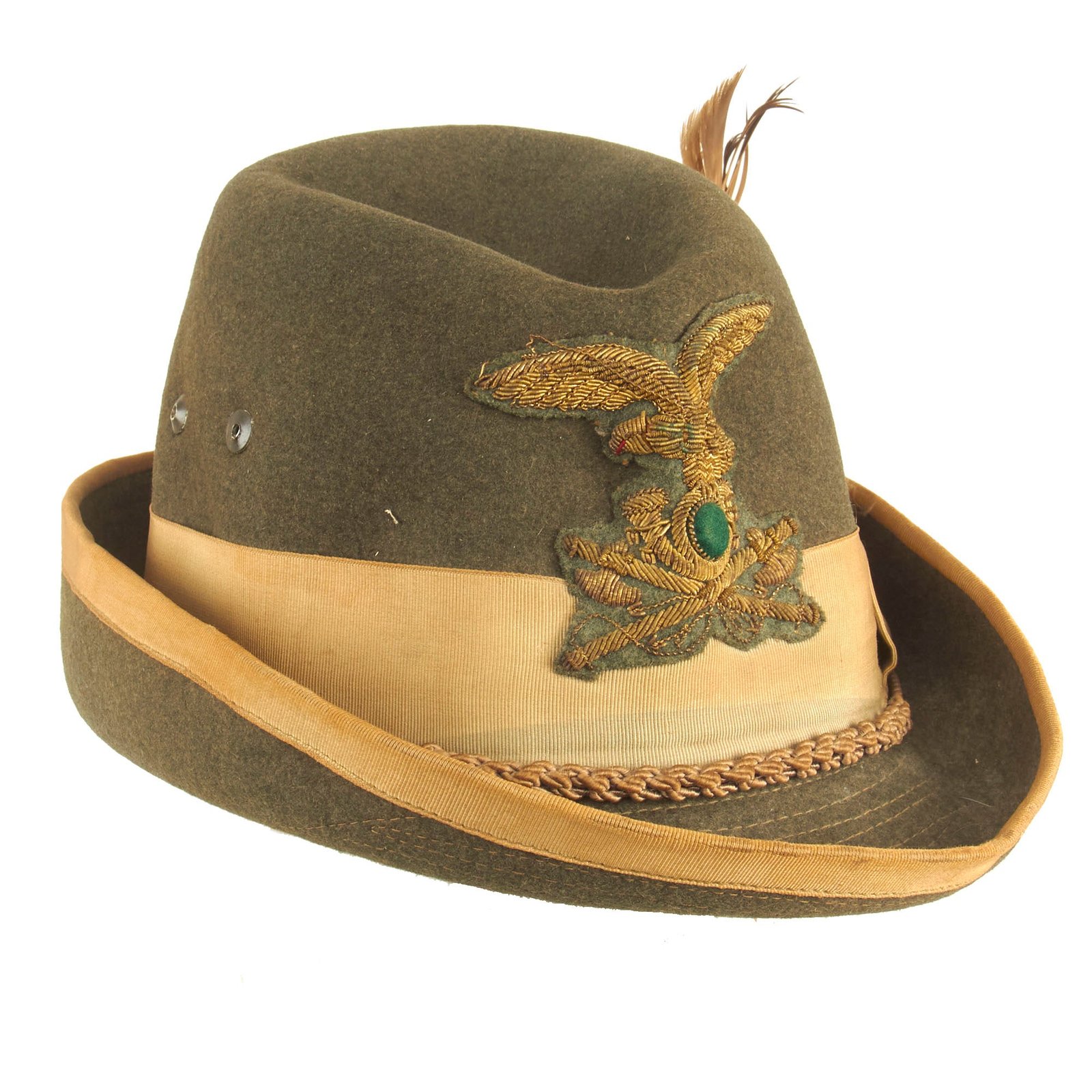 Buy Original WWII Royal Italian Army Alpine Division Officer Alpini Cap with Feather | Original Firearms Antique For Sale