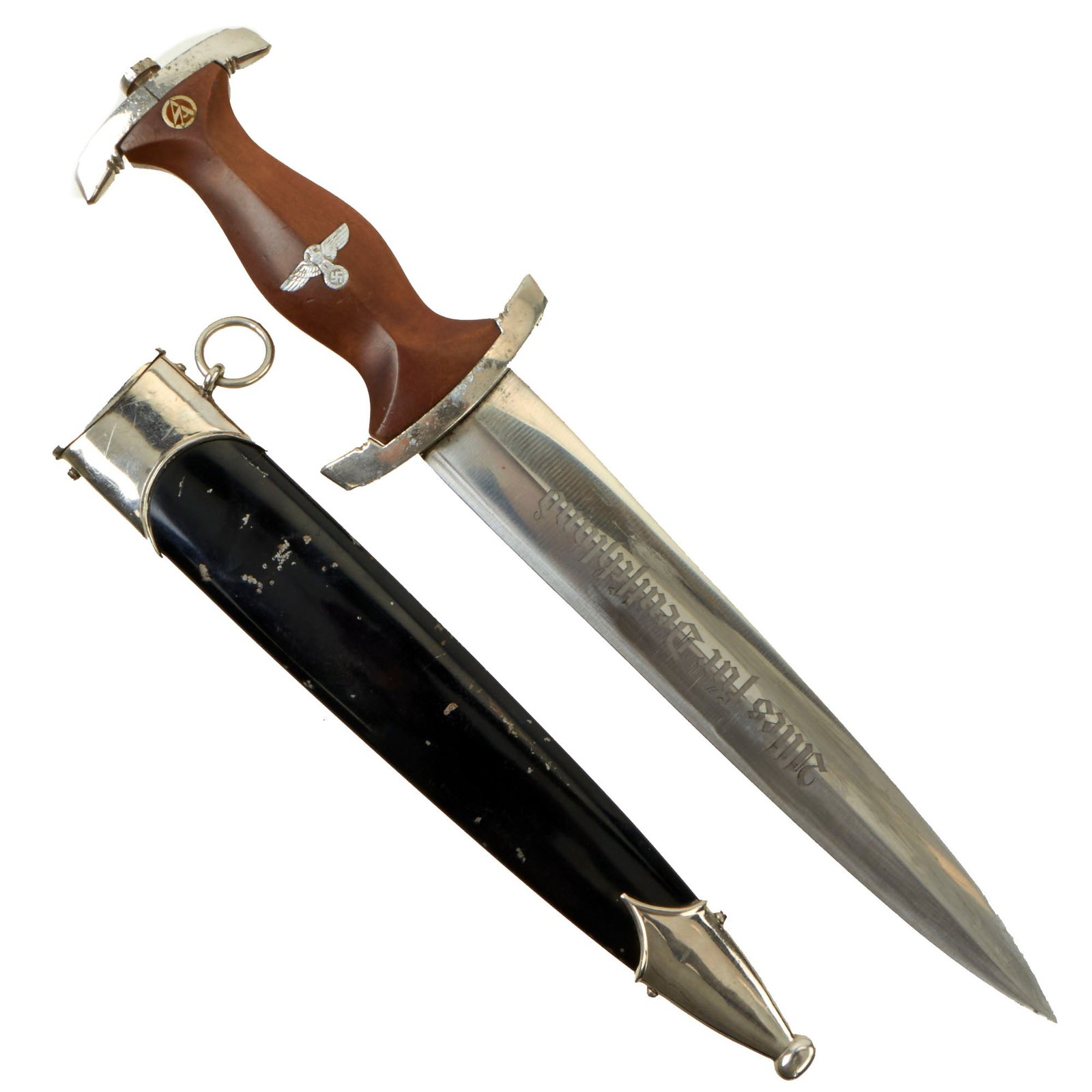 Buy Original German WWII NSKK Dagger by WKC Waffenfabrik GmbH with Excellent Blade & Scabbard - RZM M7/42 | Original Firearms Antique For Sale