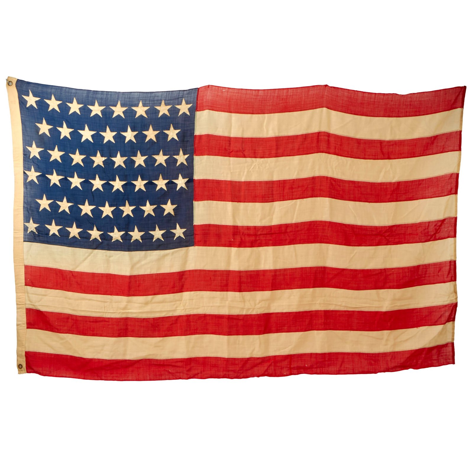 Buy Original U.S. Pre-WWI 1907-1912 46 Star Multi-Piece Cloth National Flag - 5 x 8 Feet | Original Firearms Antique For Sale