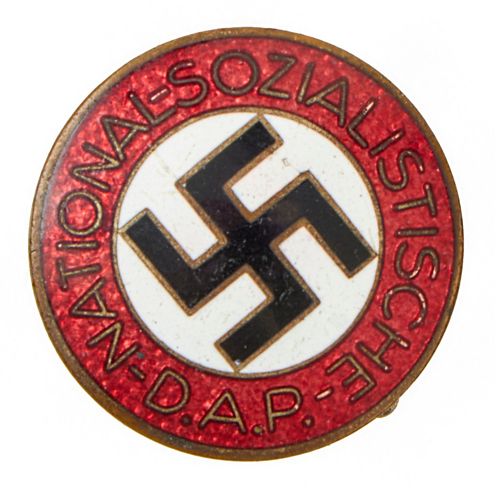 Buy Original German WWII Era NSDAP Party Enamel Membership Badge Pin by Hans Doppler of Wels - RZM M1/159 | Original Firearms Antique For Sale