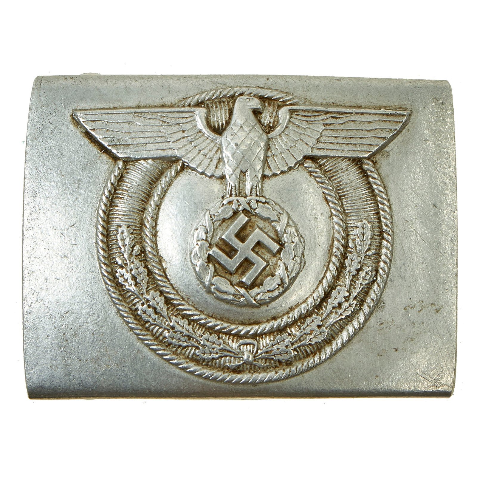 Buy Original German WWII SA Wehrmannschaft EM/NCO Aluminum Belt Buckle by C. Theodor Dicke - RZM 4/22 | Original Firearms Antique For Sale