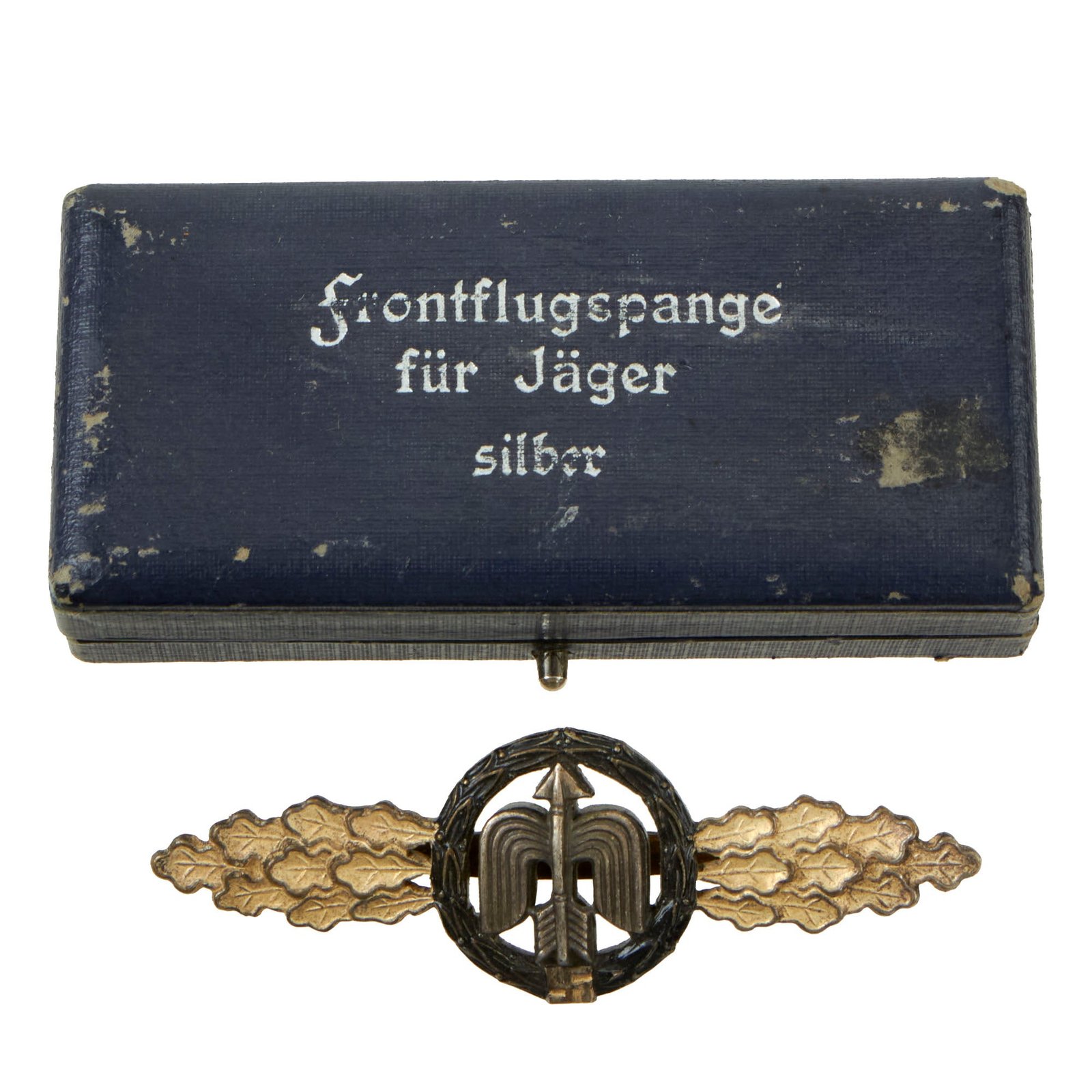 Buy Original German WWII Luftwaffe Silver Grade Front Flying Clasp for Day Fighters (Jäger) in Case | Original Firearms Antique For Sale