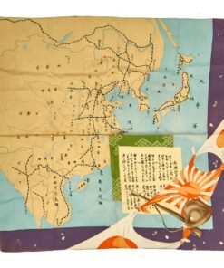 Buy Original Imperial Japanese Pre WWII “Old Great Imperial Empire of Japan” Commemorative Cloth Map With Translation - 29” x 27” | Original Firearms Antique For Sale