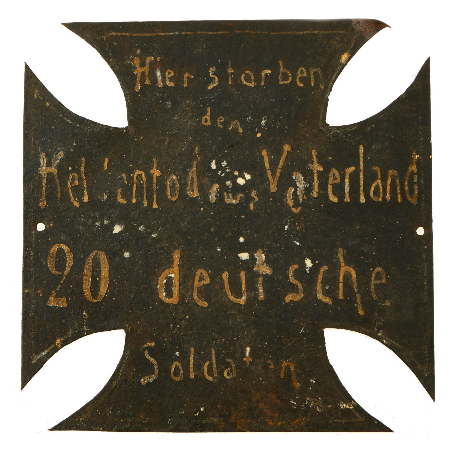 Buy Original Imperial German WWI Eisernes Kreuz Iron Cross Communal Grave Marker For 20 Unknown German Soldiers | Original Firearms Antique For Sale