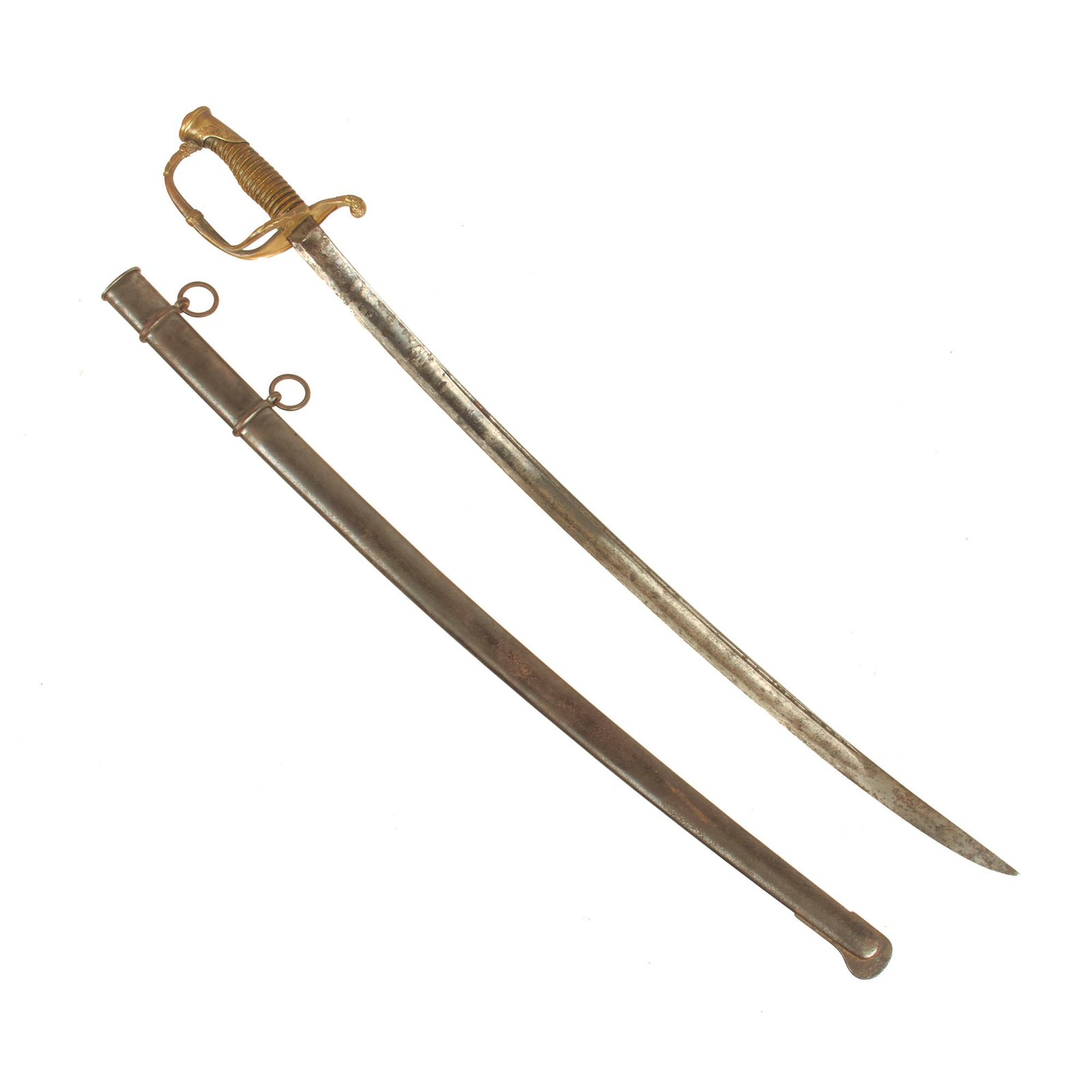 Buy Original U.S. Civil War M1850 Army Staff & Field Officer Sword With Scabbard - French Import | Original Firearms Antique For Sale