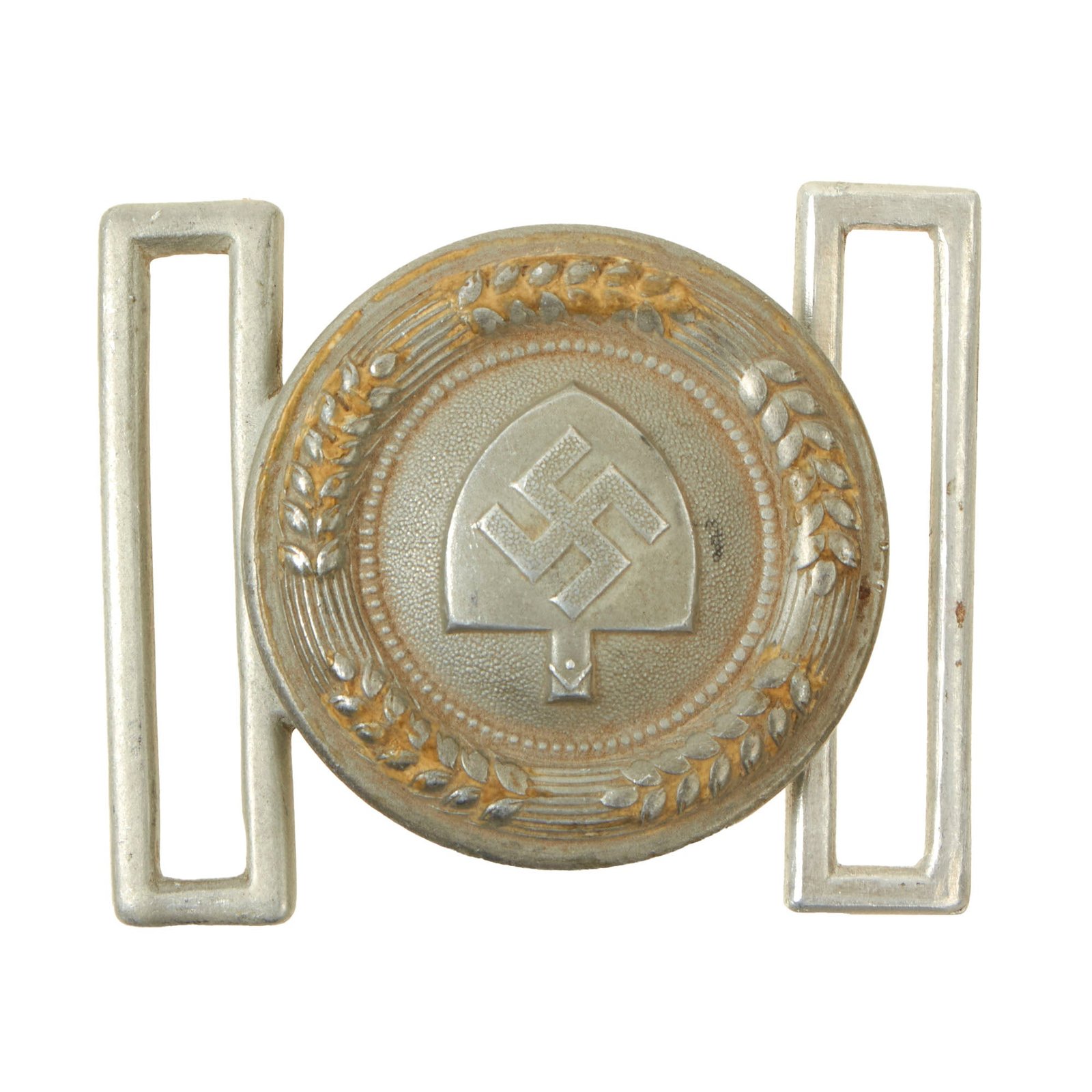 Buy Original German WWII RAD National Labor Service Leader's Brocade Belt Buckle with End Loop | Original Firearms Antique For Sale