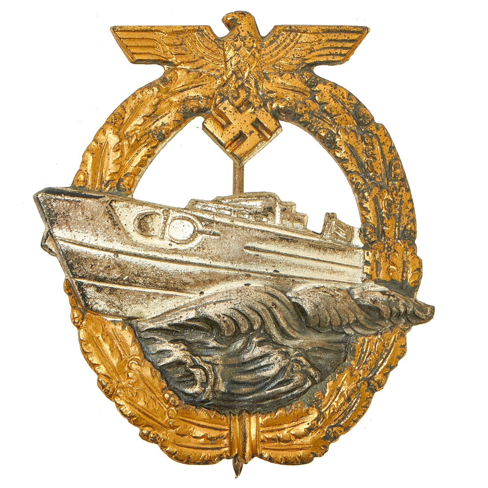 Buy Original German WWII Kriegsmarine 2nd Model S-Boat Fast Attack Craft War Badge by by Rudolf Souval | Original Firearms Antique For Sale