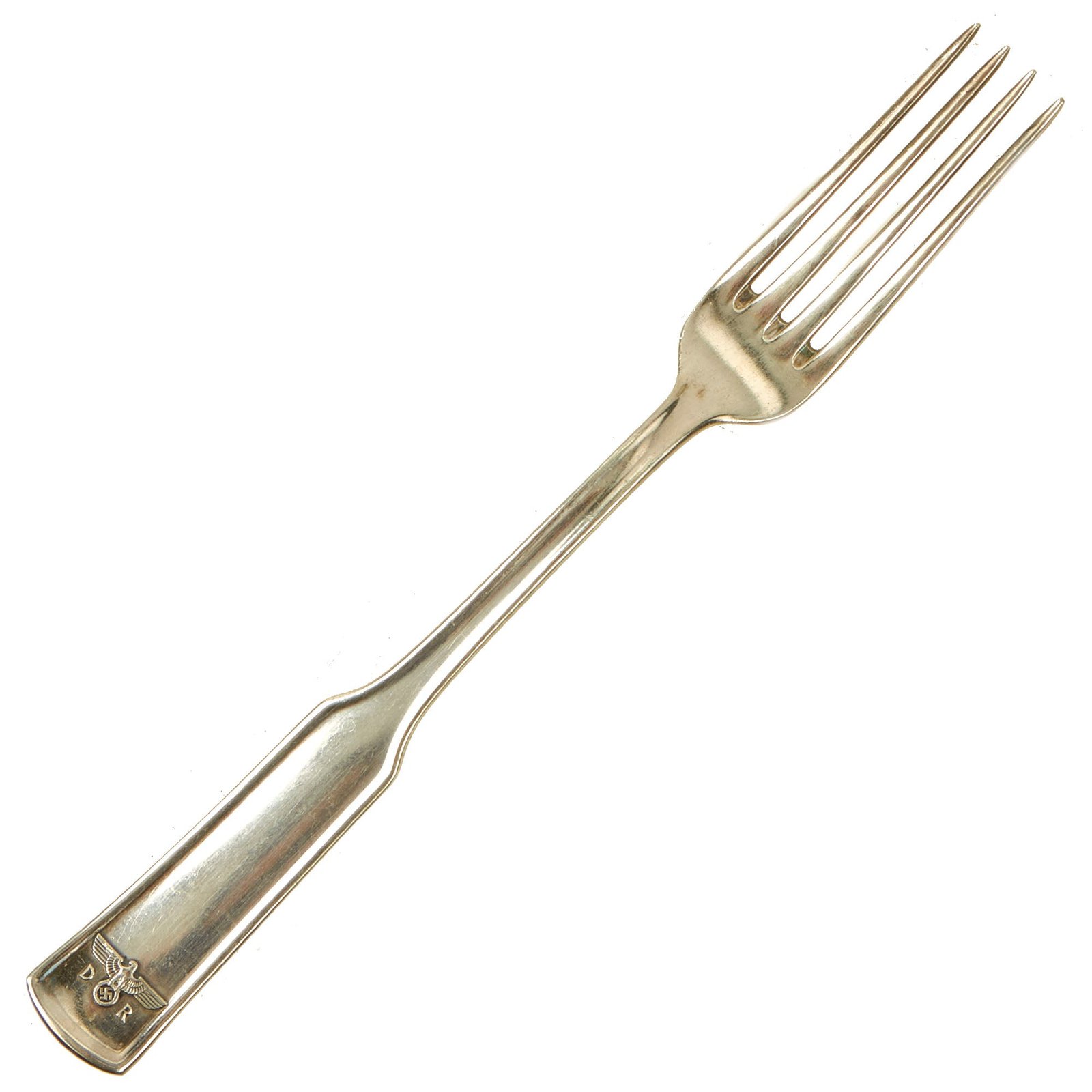 Buy Original Rare German WWII Silver Dinner Fork from Reichsmarschall Hermann Göring's Deutsches Reichsbahn Dining Car | Original Firearms Antique For Sale