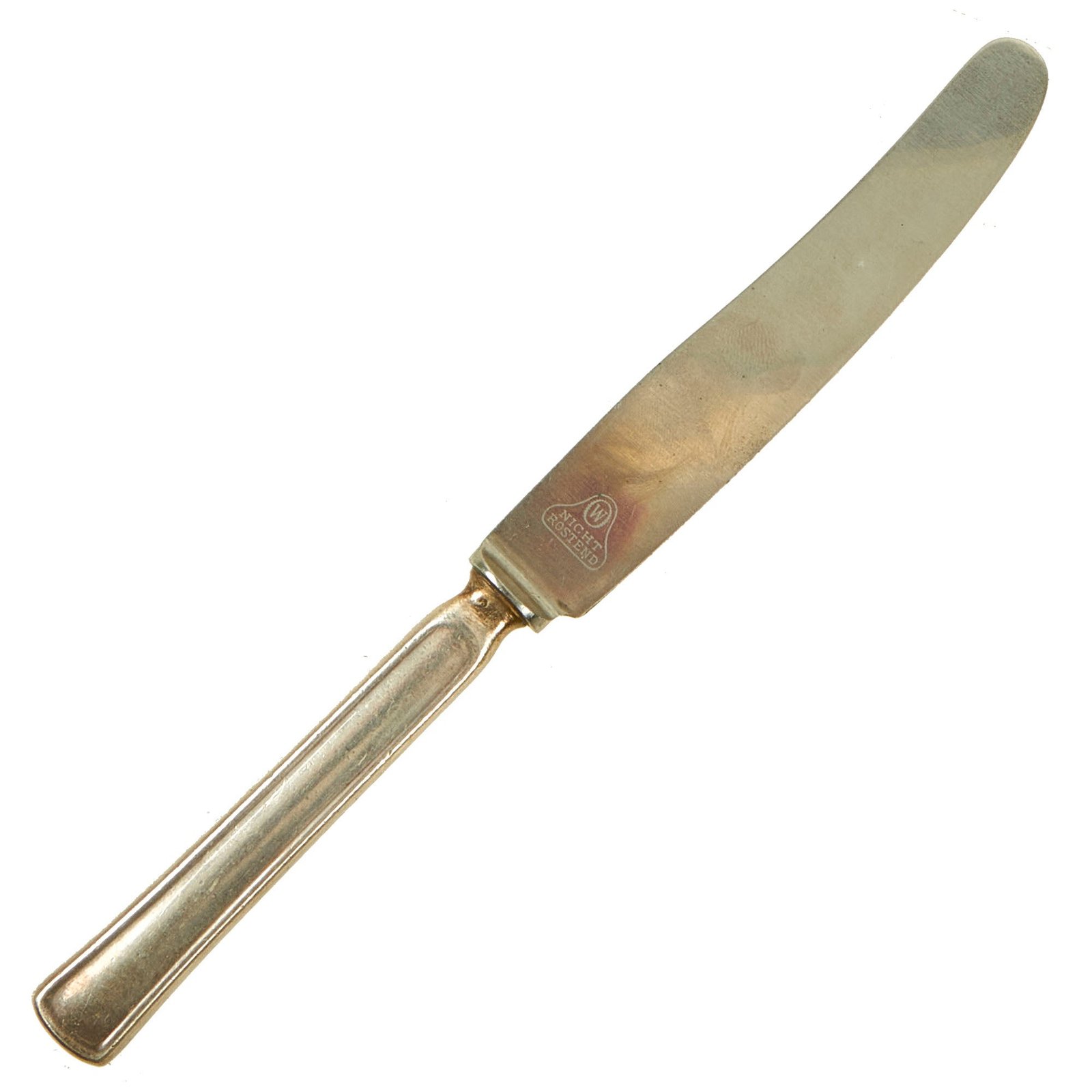 Buy Original Rare German WWII Silver & Stainless Steel Knife from Reichsmarschall Hermann Göring's Deutsches Reichsbahn Dining Car | Original Firearms Antique For Sale