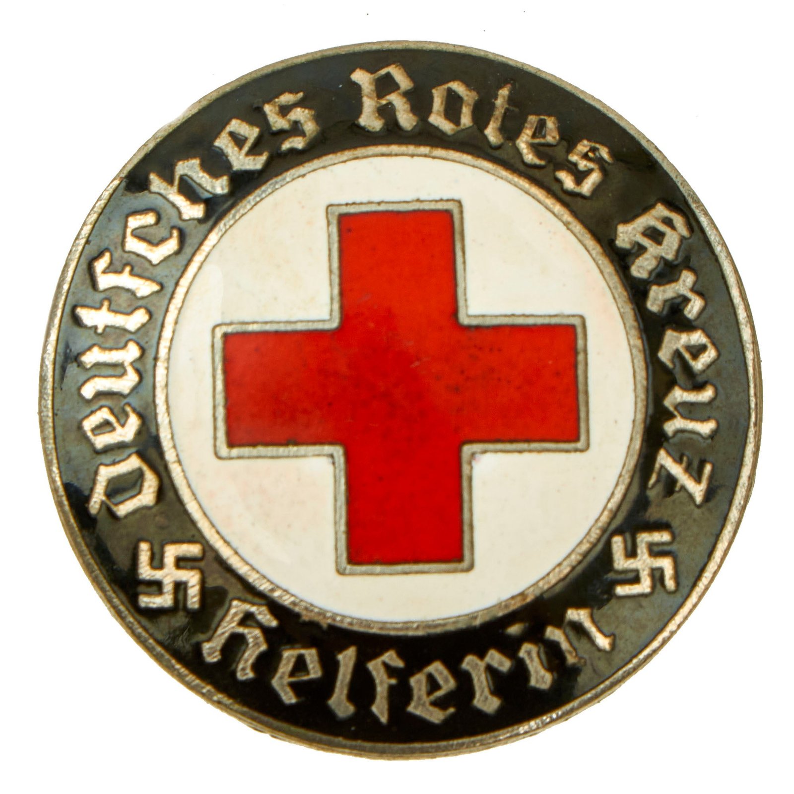 Buy Original German WWII Red Cross DRK Helper Pin - Deutsches Rotes Kreuz Helferin - Unmarked | Original Firearms Antique For Sale