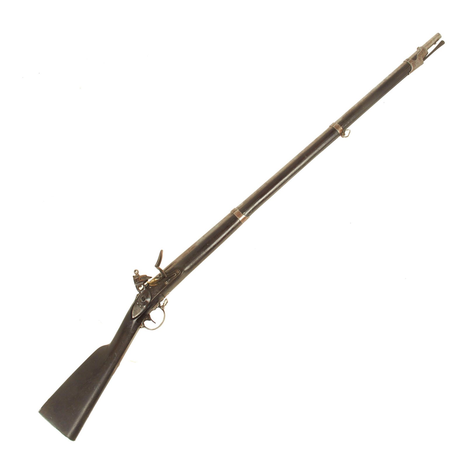 Buy Original Rare U.S. Springfield Model 1840 Flintlock Contract Musket by Daniel Nippes of Mill Creek, PA. dated 1843 - Unconverted | Original Firearms Antique For Sale