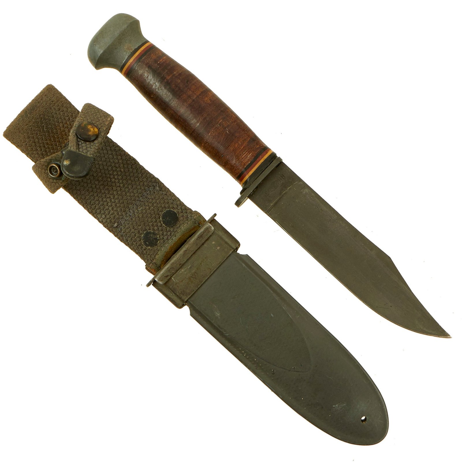 Buy Original U.S. WWII USN Mark 1 PAL RH-35 Fighting Knife with USN MK1 Scabbard - Excellent Condition | Original Firearms Antique For Sale