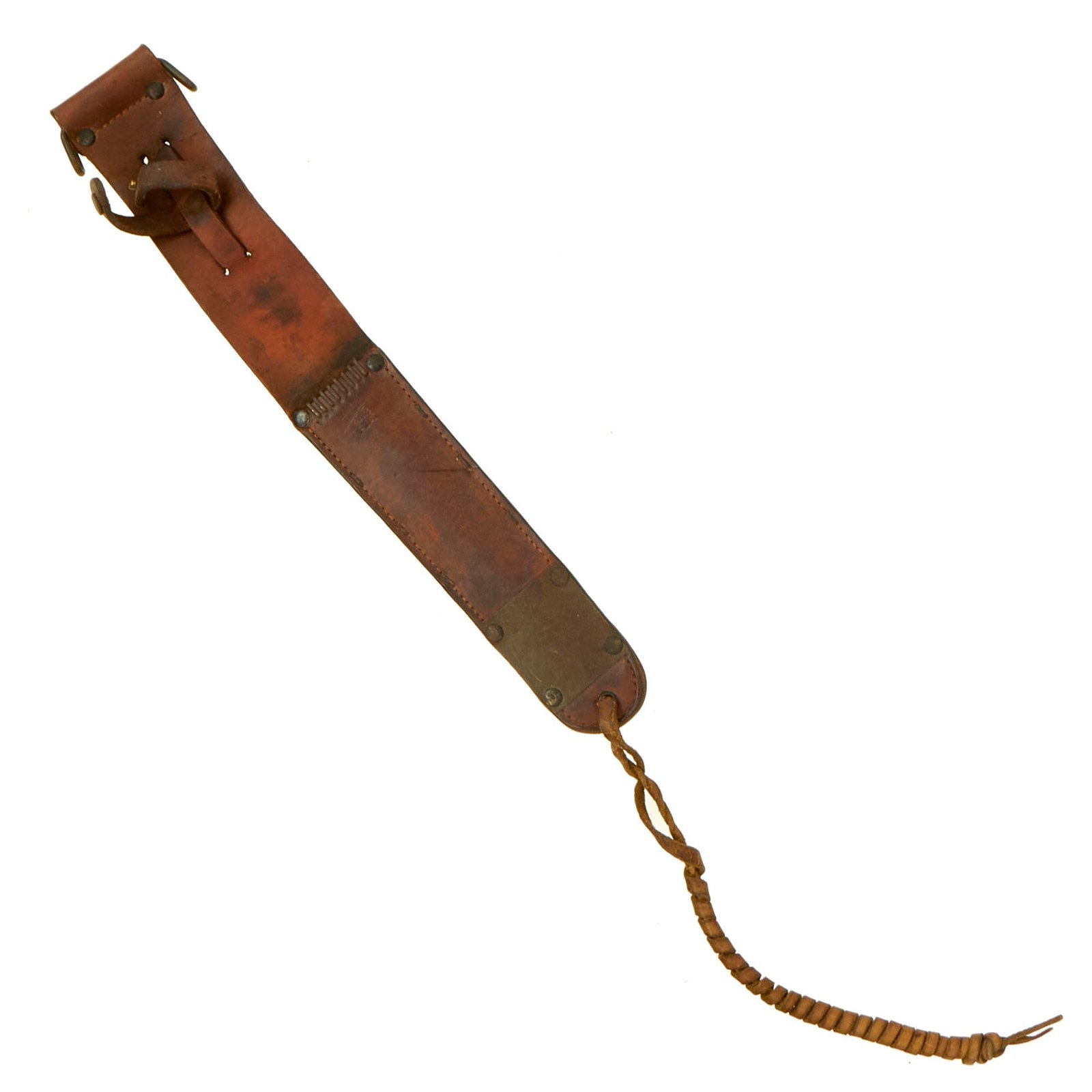 Buy Original U.S. WWII 1943 Dated M6 Leather Scabbard by Lyon & Coulson for the M3 Fighting Knife - Scabbard Only | Original Firearms Antique For Sale