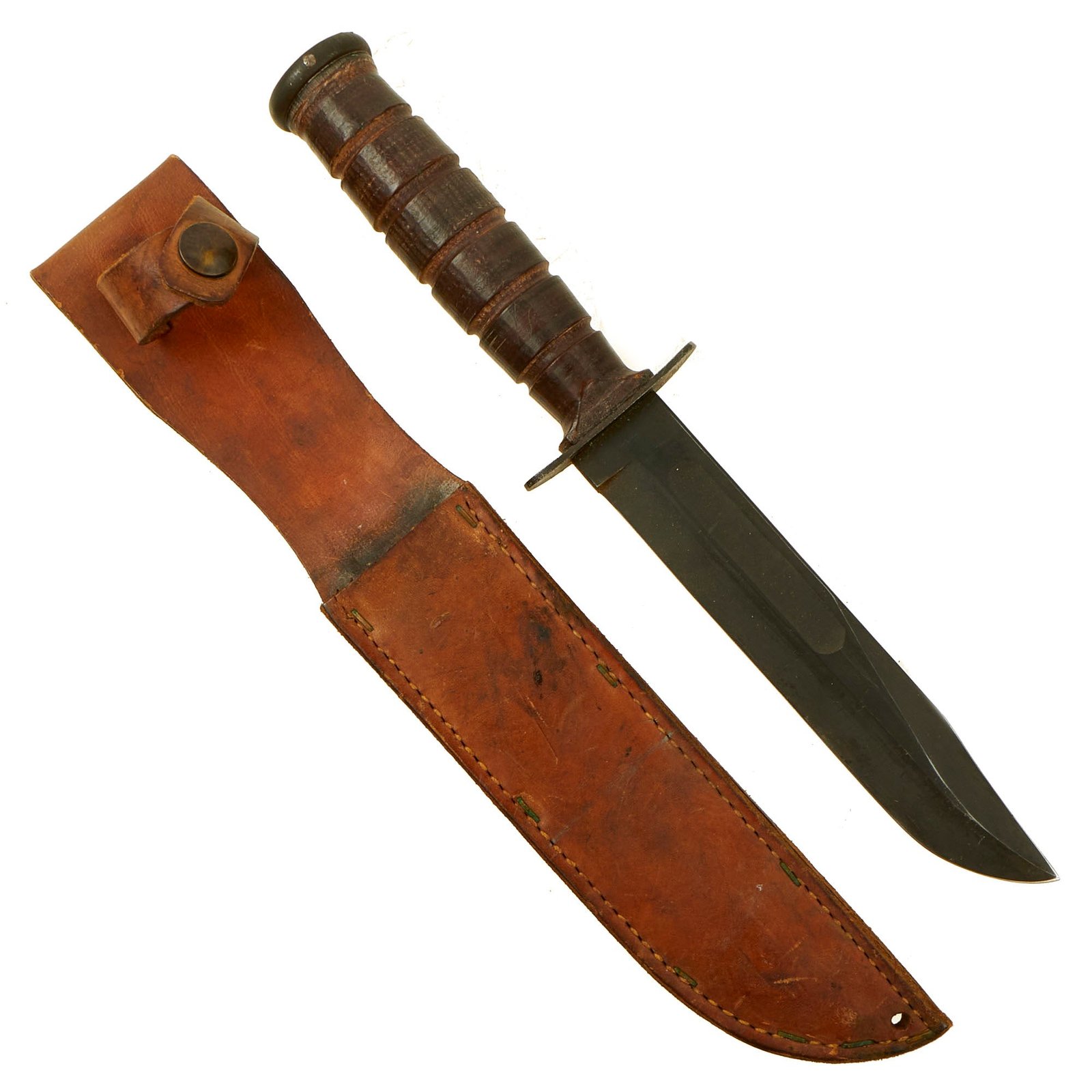 Buy Original U.S. WWII USN Mark 2 KA-BAR Fighting Knife by CAMILLUS in Original Leather Sheath | Original Firearms Antique For Sale