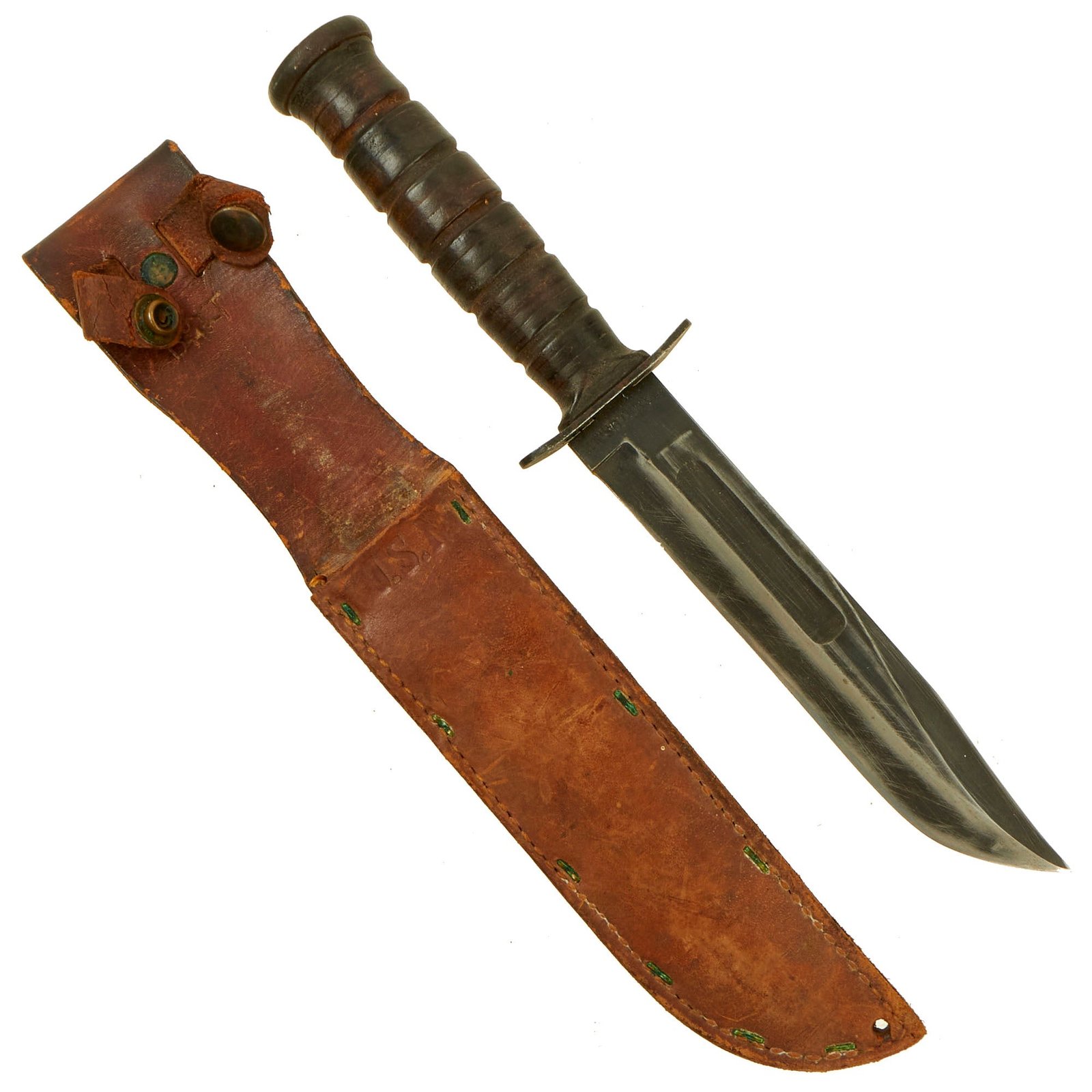 Buy Original U.S. WWII USN Mark 2 KA-BAR Fighting Knife by CAMILLUS in Original Leather Sheath | Original Firearms Antique For Sale