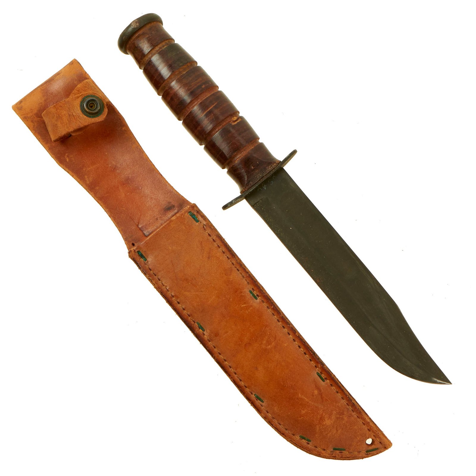 Buy Original U.S. WWII USMC Mark 2 KA-BAR Fighting Knife With Leather Sheath - Excellent Condition | Original Firearms Antique For Sale