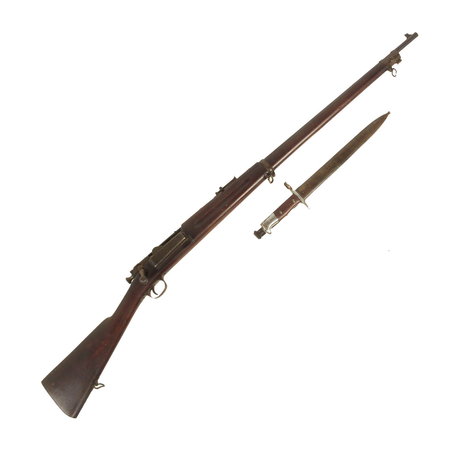 Buy Original U.S. Springfield Model 1896 .30-40 Krag-Jørgensen Rifle Serial 40308 with Bayonet & Scabbard - Made in 1896 | Original Firearms Antique For Sale