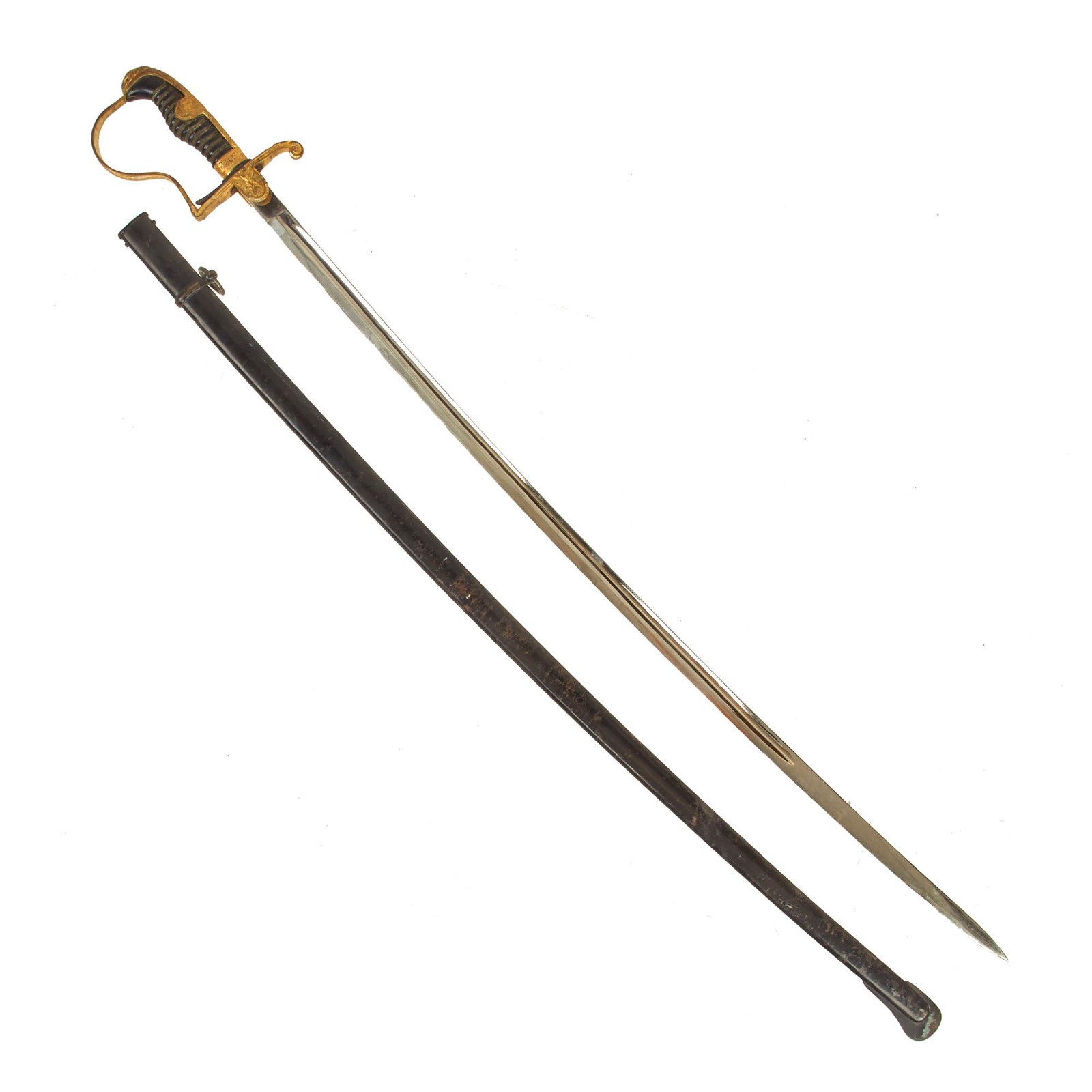 Buy Original German WWII Army Officer Dove Head Sword by E. & F. Hörster of Solingen with Steel Scabbard | Original Firearms Antique For Sale