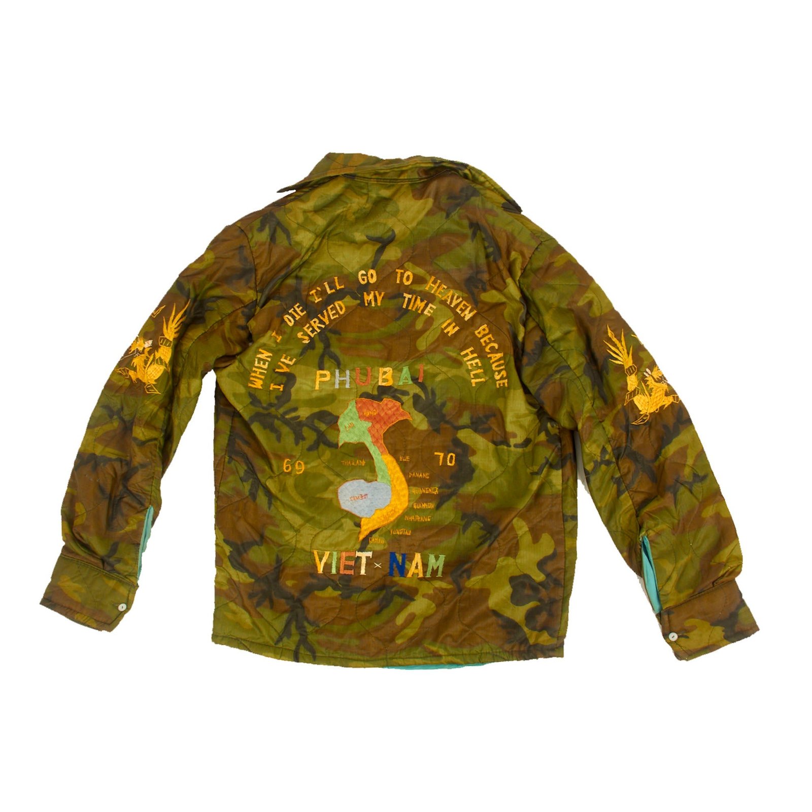 Buy Original U.S. Vietnam War Era Theater Made “Woobie” Poncho Liner Tour Jacket | Original Firearms Antique For Sale