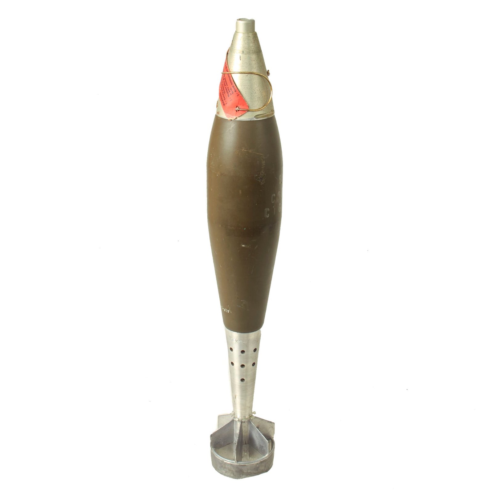 Buy Original U.S. Vietnam War Inert M362A1 HE 81mm Mortar Round - Dated 1963 | Original Firearms Antique For Sale