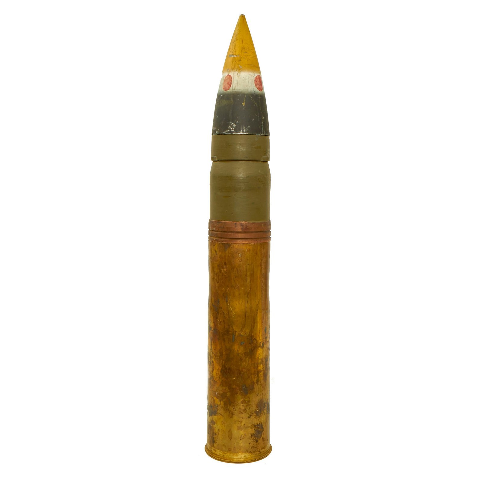 Buy Original U.S. WWII Inert 1942 Dated 75mm M5A1 Armor Piercing Mk 29 Mod 2 Projectile | Original Firearms Antique For Sale