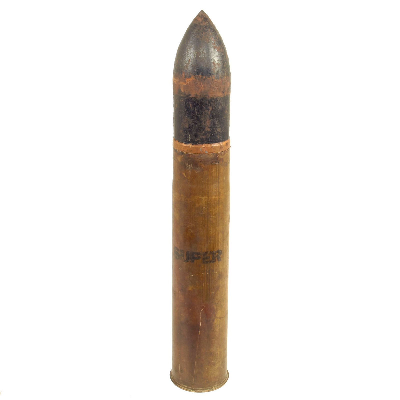 Buy Original U.S. WWII Sherman Tank Gun 75mm M72 Armor Piercing Inert Round - Dated 1942 | Original Firearms Antique For Sale