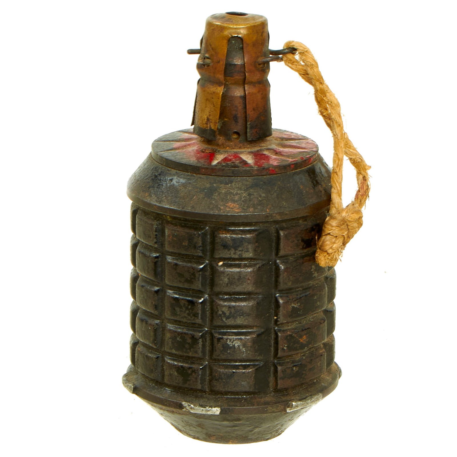 Buy Original Japanese WWII Type 97 Inert Fragmentation Hand Grenade with Fuse - dated 1942 | Original Firearms Antique For Sale