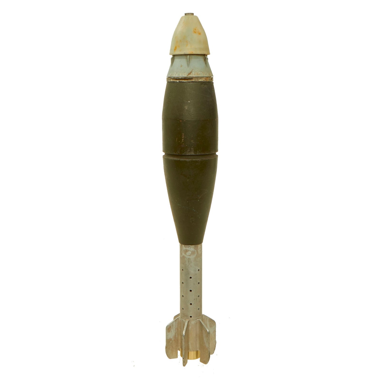 Buy Original U.S. Early Global War on Terror Era Inert M720 60mm Mortar Round With M775 Multi-Option Practice PD Fuze - M224 Mortar System | Original Firearms Antique For Sale