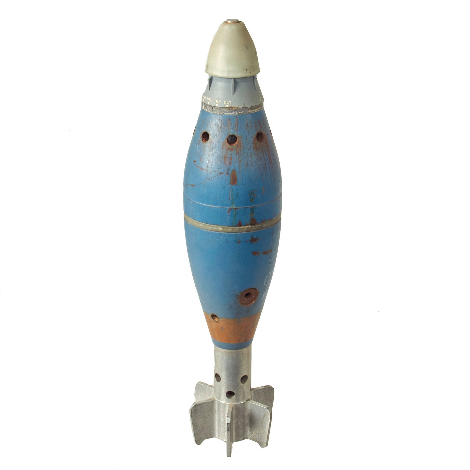 Buy Original U.S. Gulf War Inert 81mm Target Practice M880 Short Range Training Round With Fuse - For Use With M252 Mortar System | Original Firearms Antique For Sale