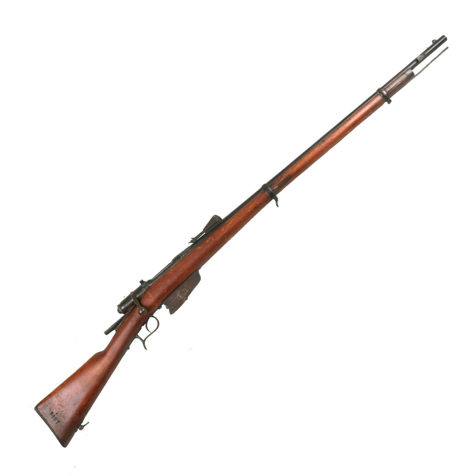 Buy Original Italian Vetterli M1870/87/15 Infantry Rifle by Torre Annunziata Serial ZV.908 Converted to 6.5mm - Dated 1889 | Original Firearms Antique For Sale