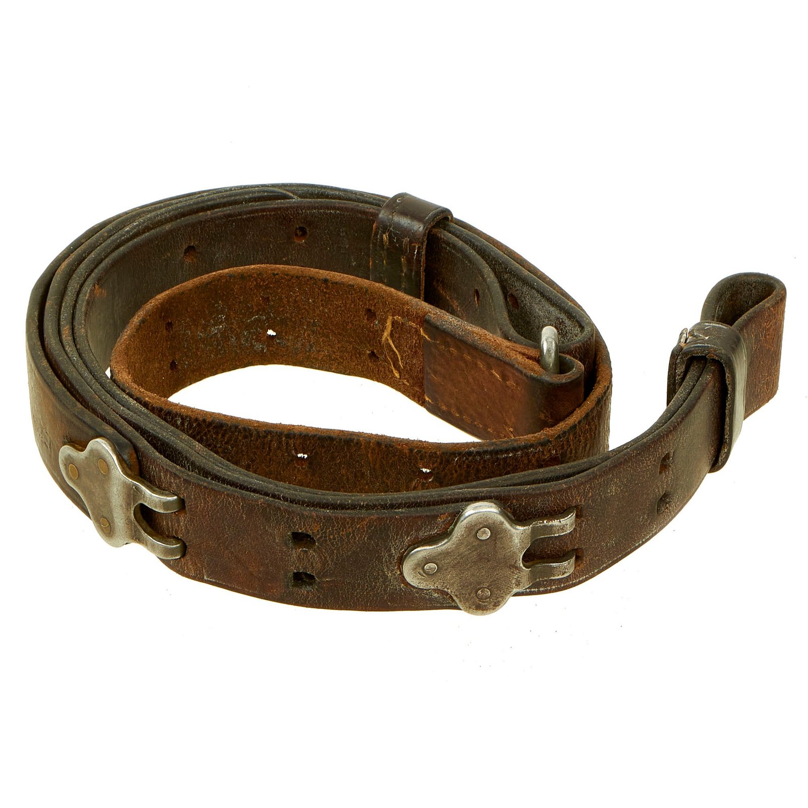 Buy Original U.S. WWII 1942 dated M1907 Pattern Leather Sling with Steel Fittings by BOYT Harness Co. | Original Firearms Antique For Sale