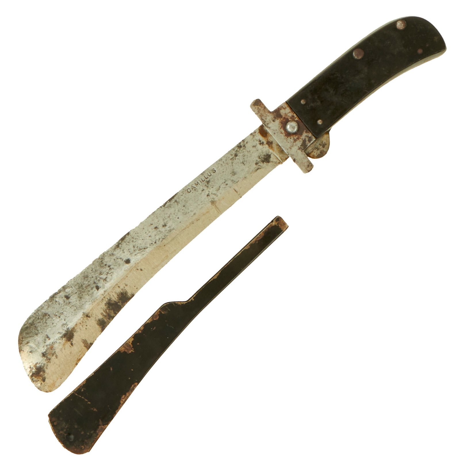 Buy Original U.S. WWII USAAF Camillus Airmen's Folding Survival Machete with Rare Blade Guard | Original Firearms Antique For Sale