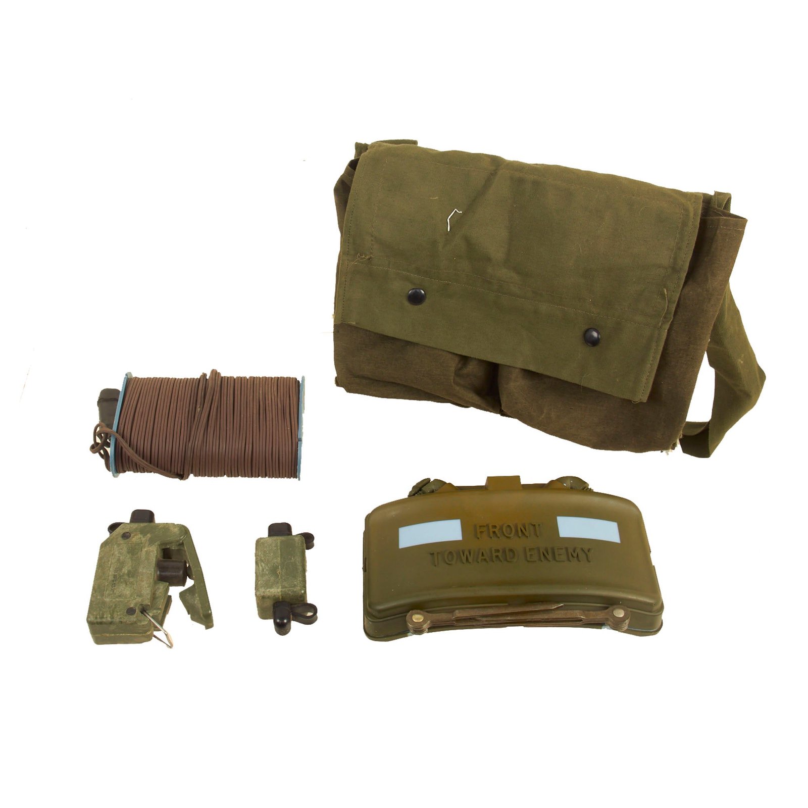 Buy Original U.S. Vietnam War Complete M68 Claymore Mine Training Kit with Canvas Carry Bag - Inert | Original Firearms Antique For Sale