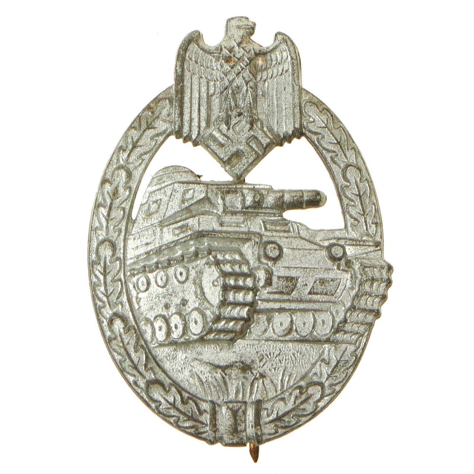 Buy Original German WWII Silver Grade Panzer Assault Tank Badge by Steinhauer & Lück - Scoop Back Version | Original Firearms Antique For Sale