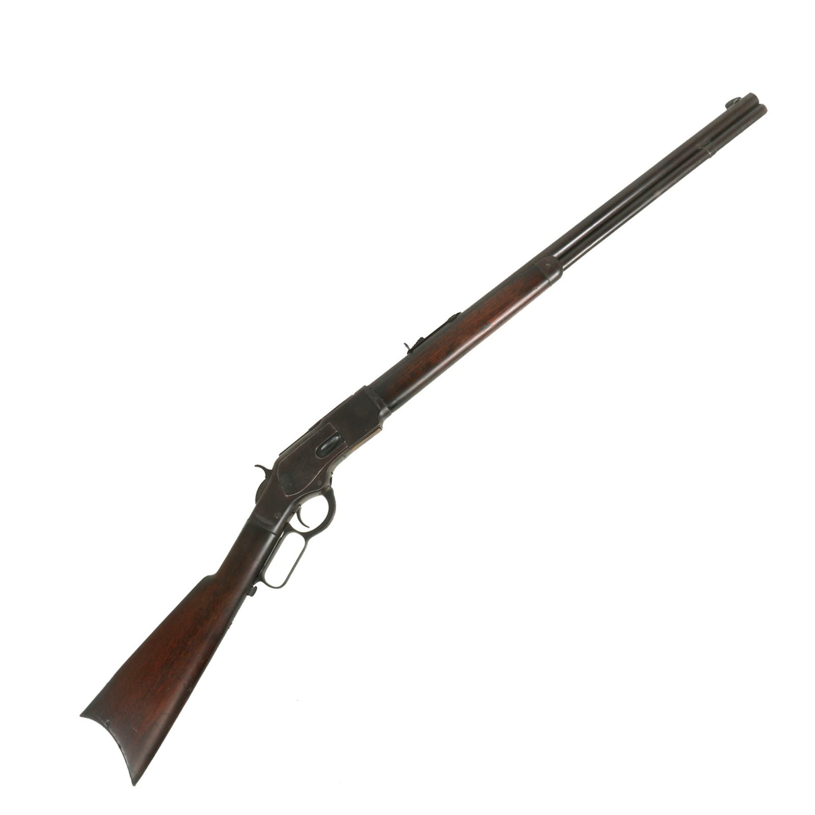 Buy Original U.S. Winchester Model 1873 .44-40 Repeating Rifle with Heavy Round Barrel made in 1887 - Serial 246742B | Original Firearms Antique For Sale