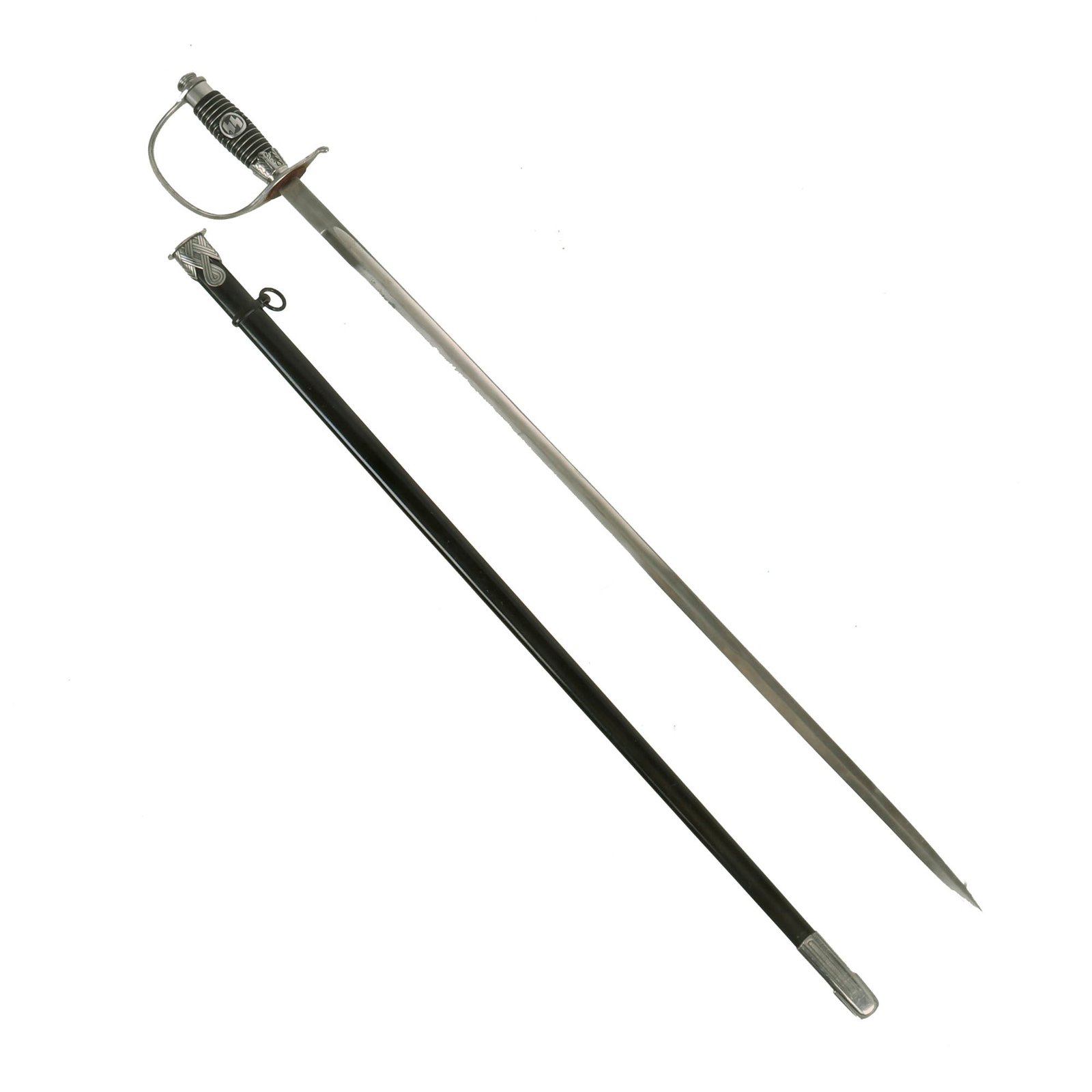 Buy Original German WWII SS Officer's Degen Dress Sword with Stainless Steel Blade & Scabbard - Schutzstaffel | Original Firearms Antique For Sale